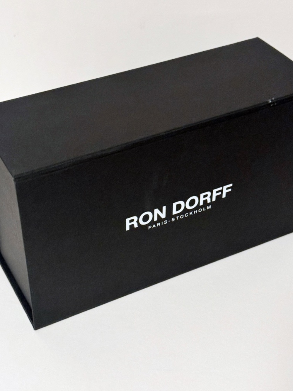 Ron Dorff Paris Black Gift Box Empty 10” x 6” x 4” Designer Packaging